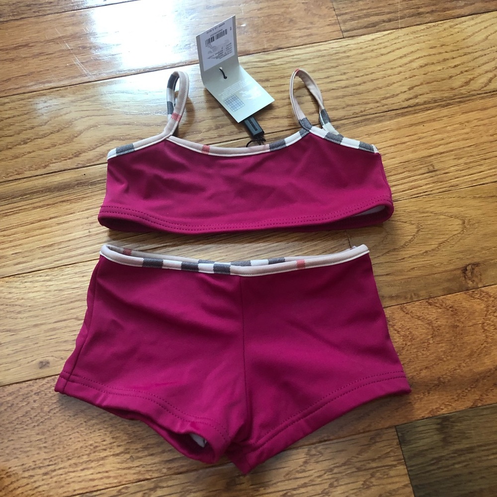 Girls Burberry Bathing Swimsuit Sz 2